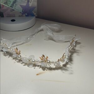 Elegant Pearl and Floral Headband